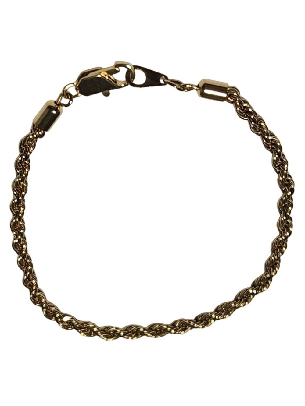 Vintage Rope Chain Bracelet Gold Tone Classic Minimalist Fashion Jewelry Women